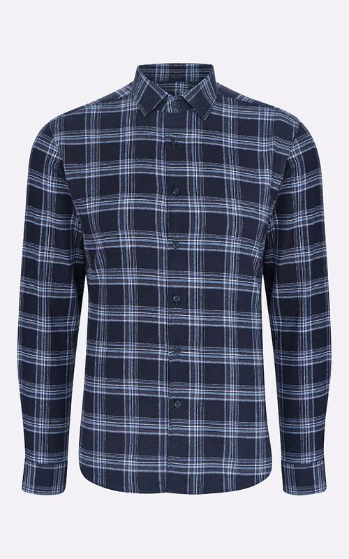 Camisa Casual Manga Longa Regular Flanela Xadrez Giorno Fideli