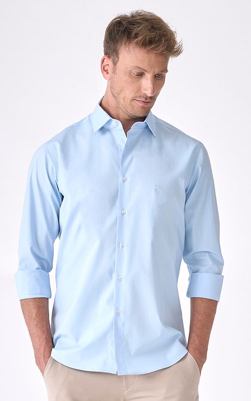 Camisa Casual Manga Longa Slim Stretch Giorno Fideli