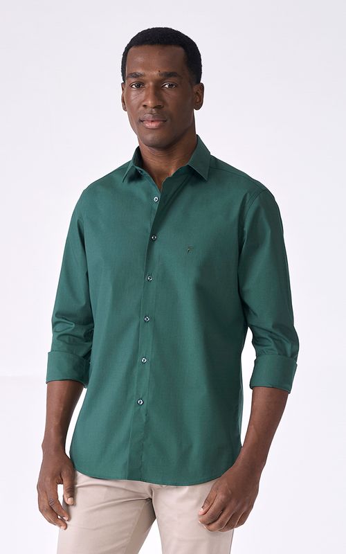 Camisa Casual Manga Longa Slim Stretch Giorno Fideli