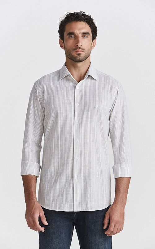 Camisa Casual Manga Longa Slim Xadrez Giorno Fideli
