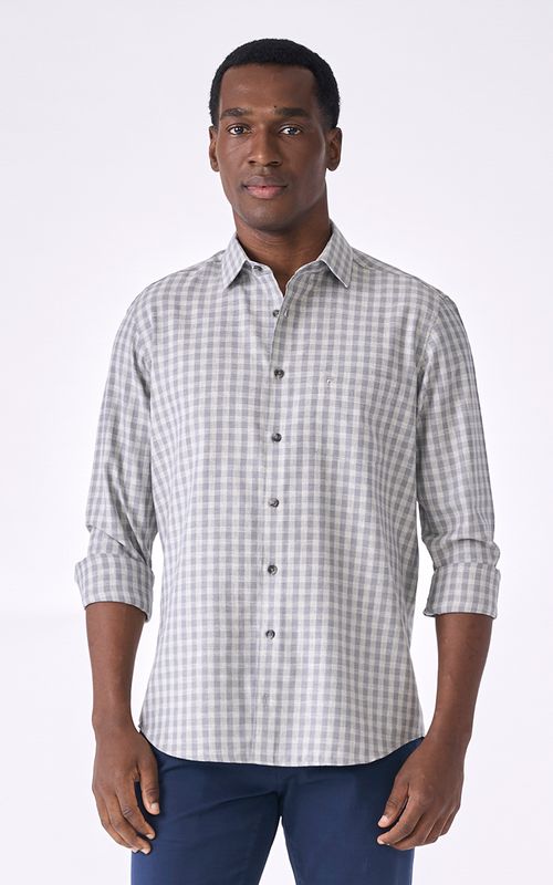 Camisa Casual Manga Longa Regular Xadrez Fideli