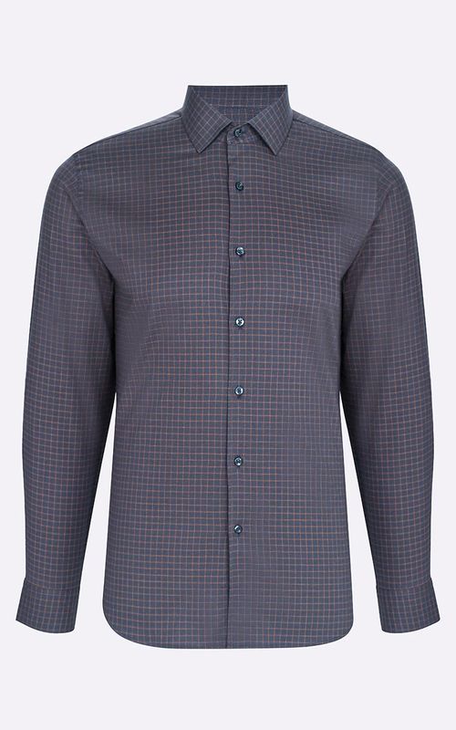 Camisa Casual Manga Longa Slim Xadrez Fideli